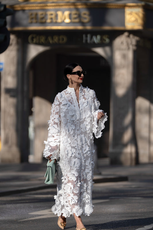 Yelira | Elegant Lace White Dress